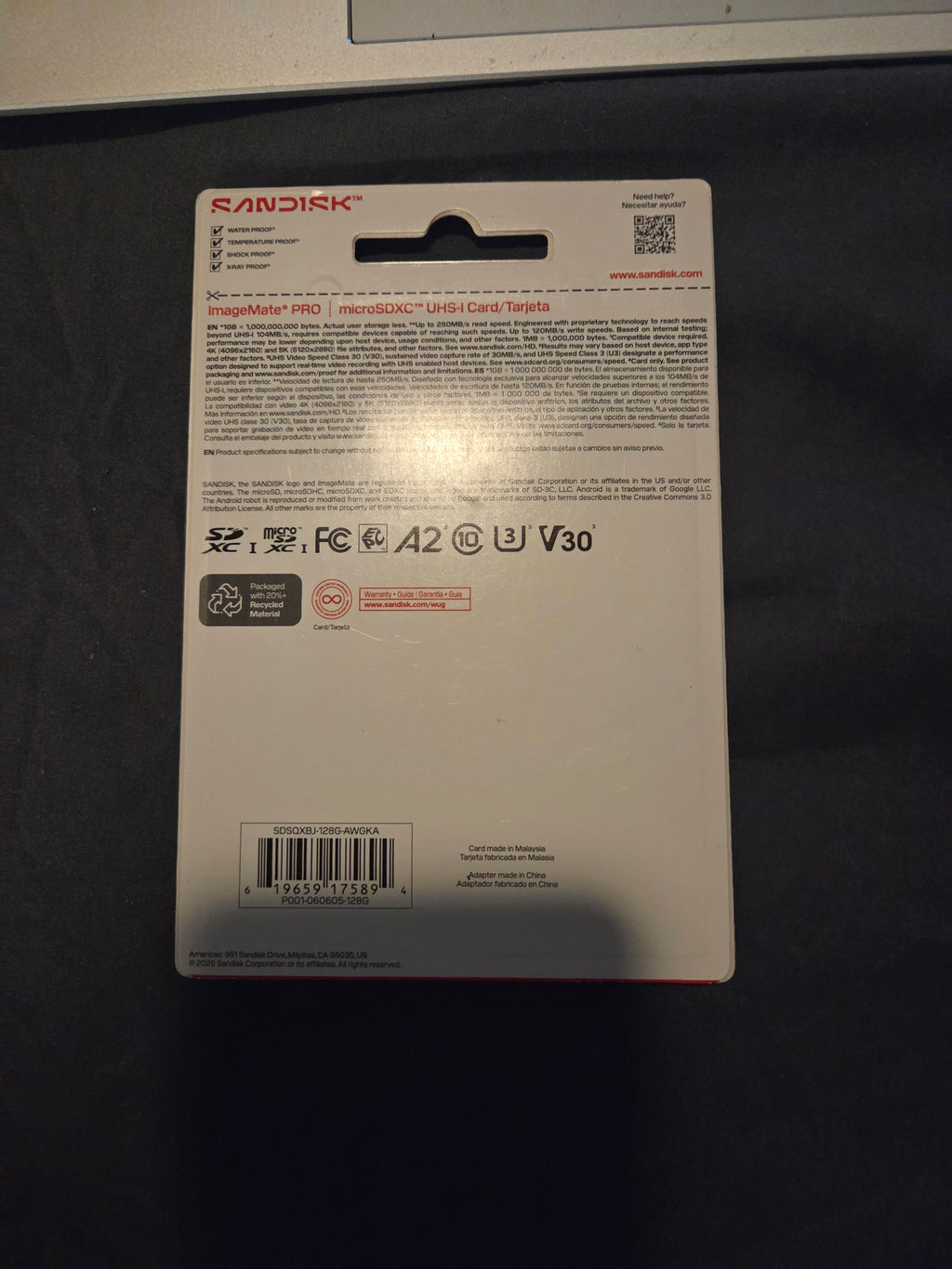 NEW NEVER OPENED SanDisk ImageMate PRO 128GB microSD Card