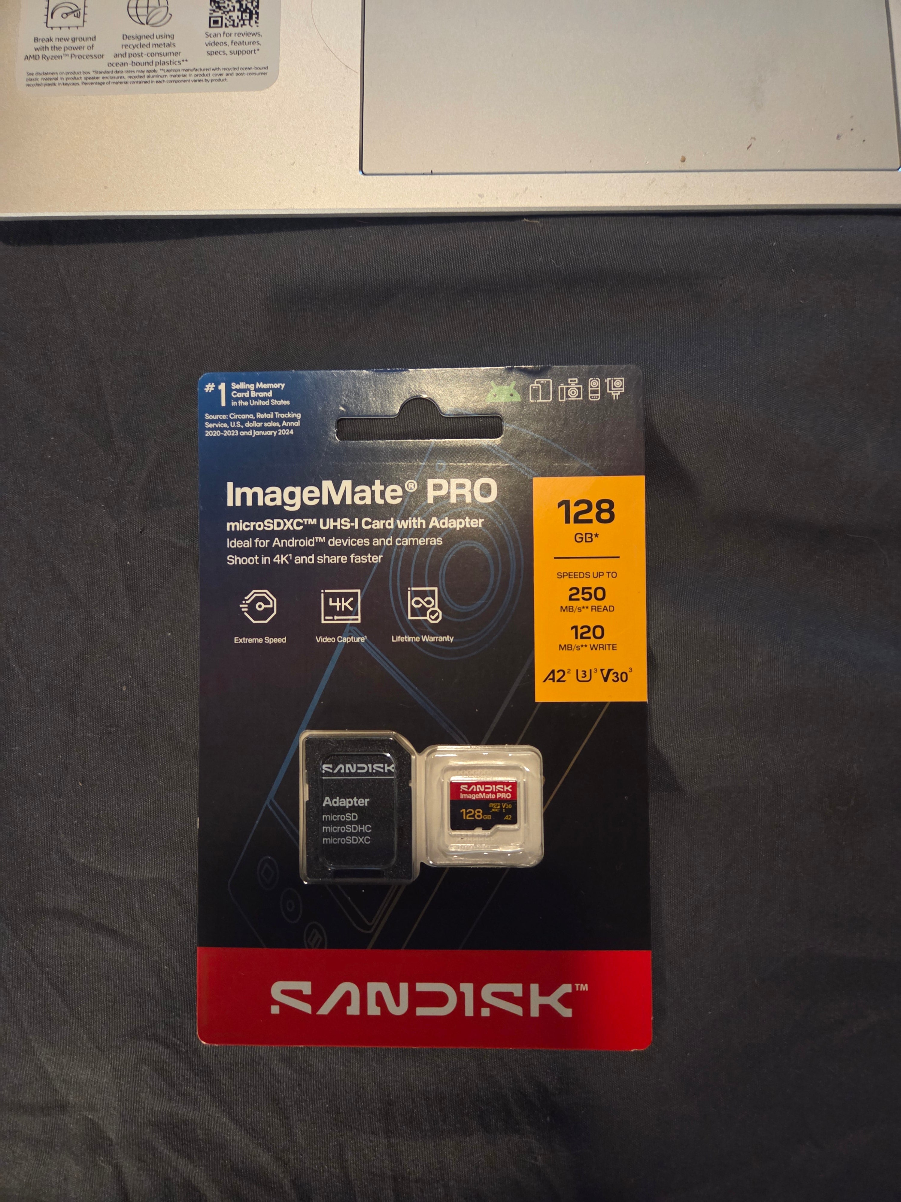 NEW NEVER OPENED SanDisk ImageMate PRO 128GB microSD Card